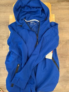 Sports Illustrated Swim Royal Blue Zip-Up Hoodie Sweater